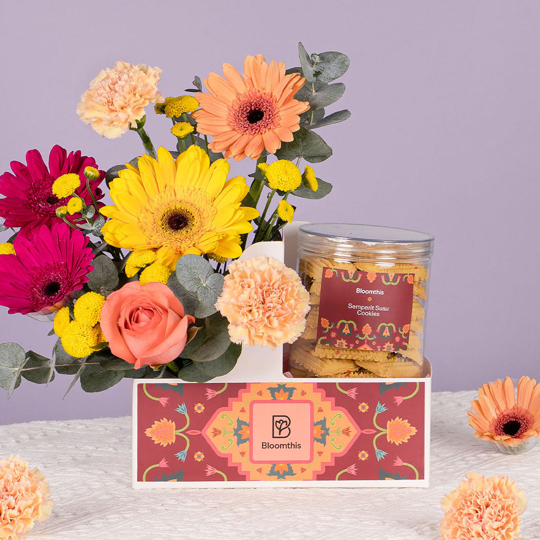 Malar Deepavali Cookies & Flower Gift Set 2026