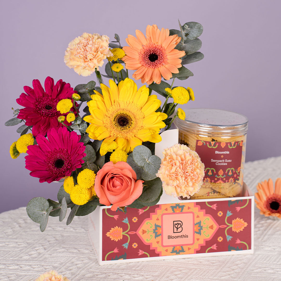 Malar Deepavali Cookies & Flower Gift Set 2026