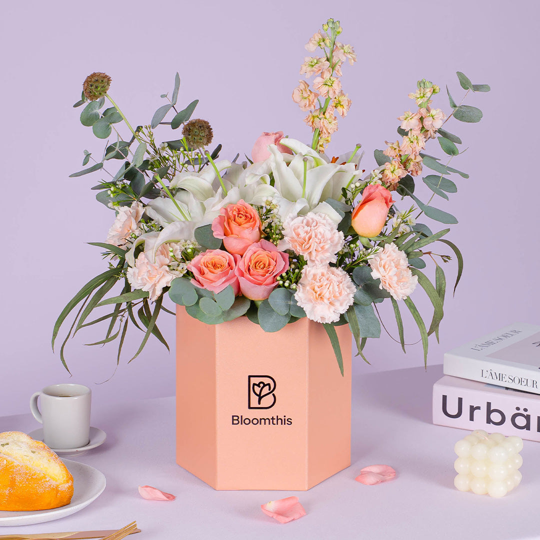 Bernadette White Lily Flower Box