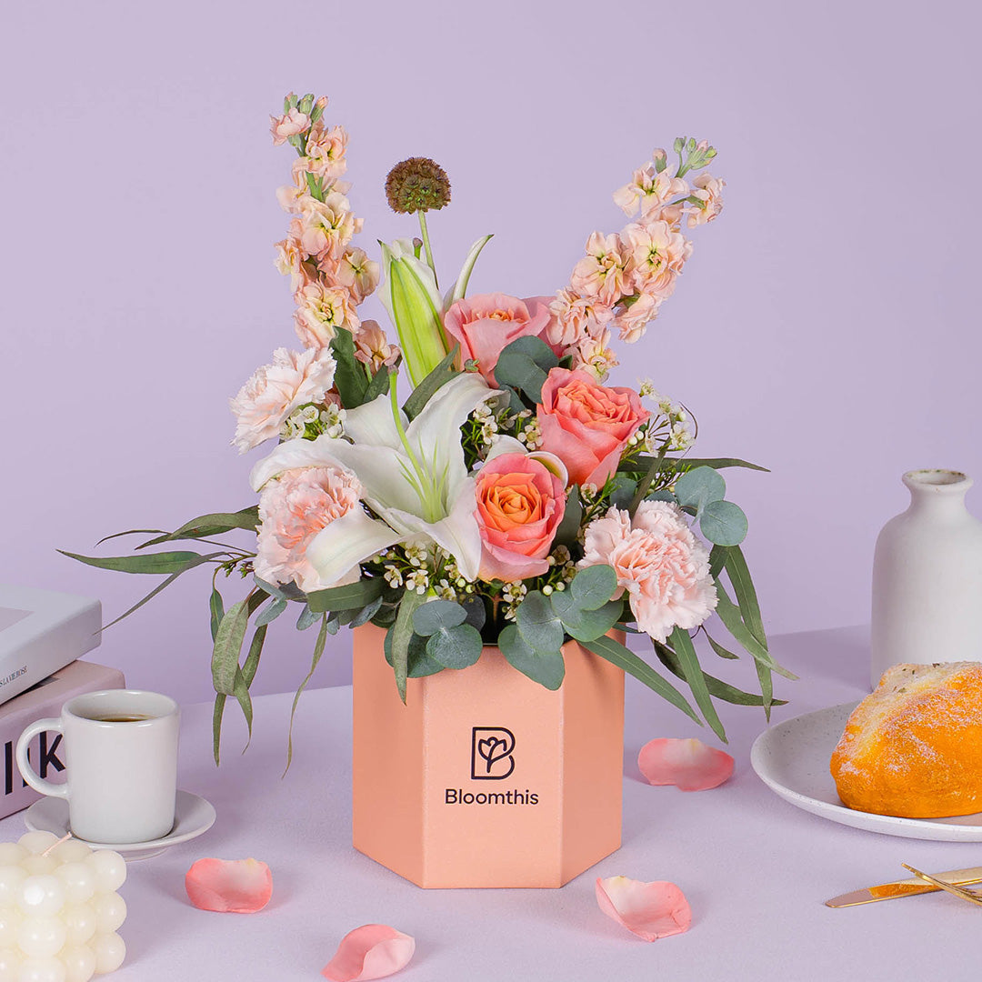 Bernadette White Lily Flower Box