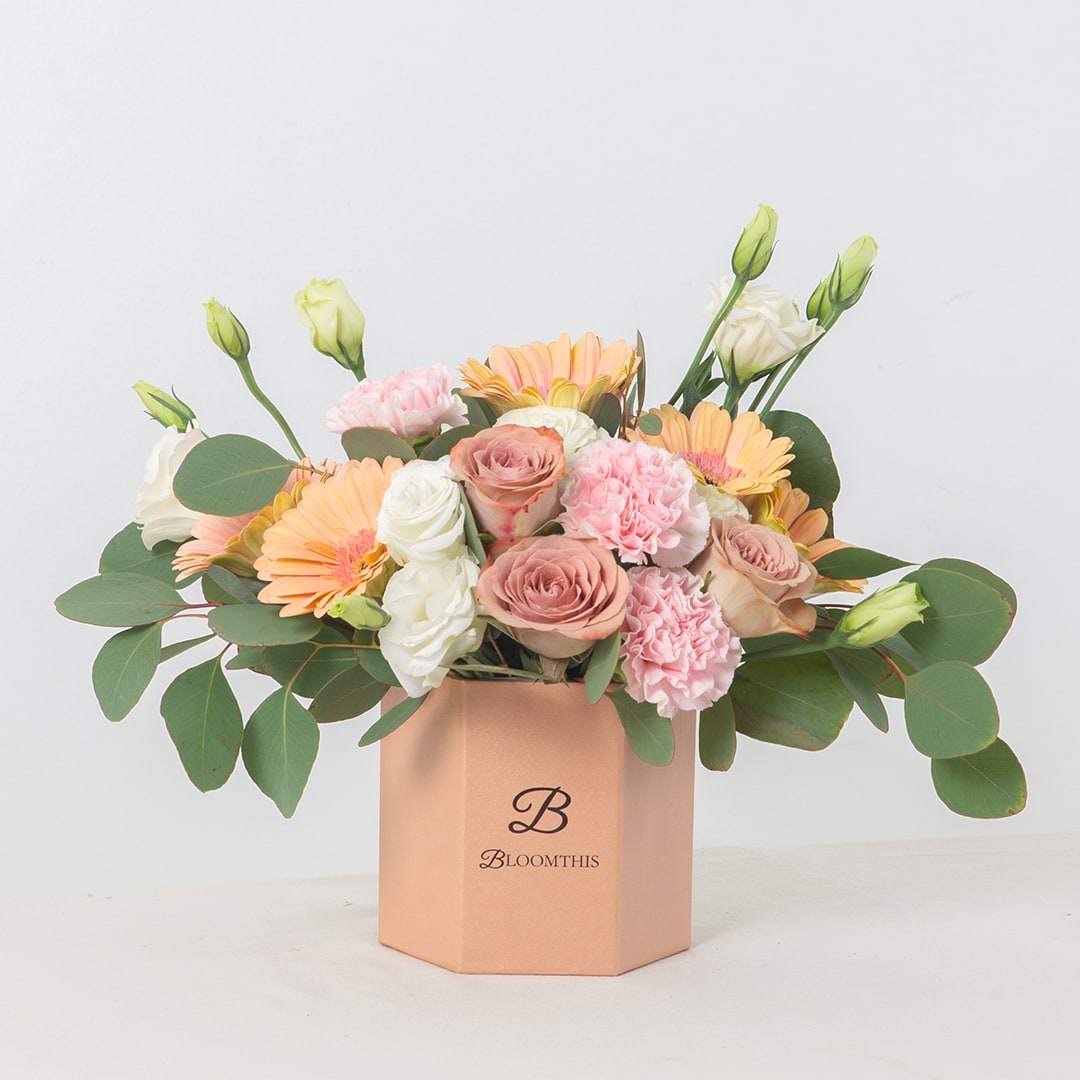 Blake Peach Gerbera Mother's Day Flower Box (MD)