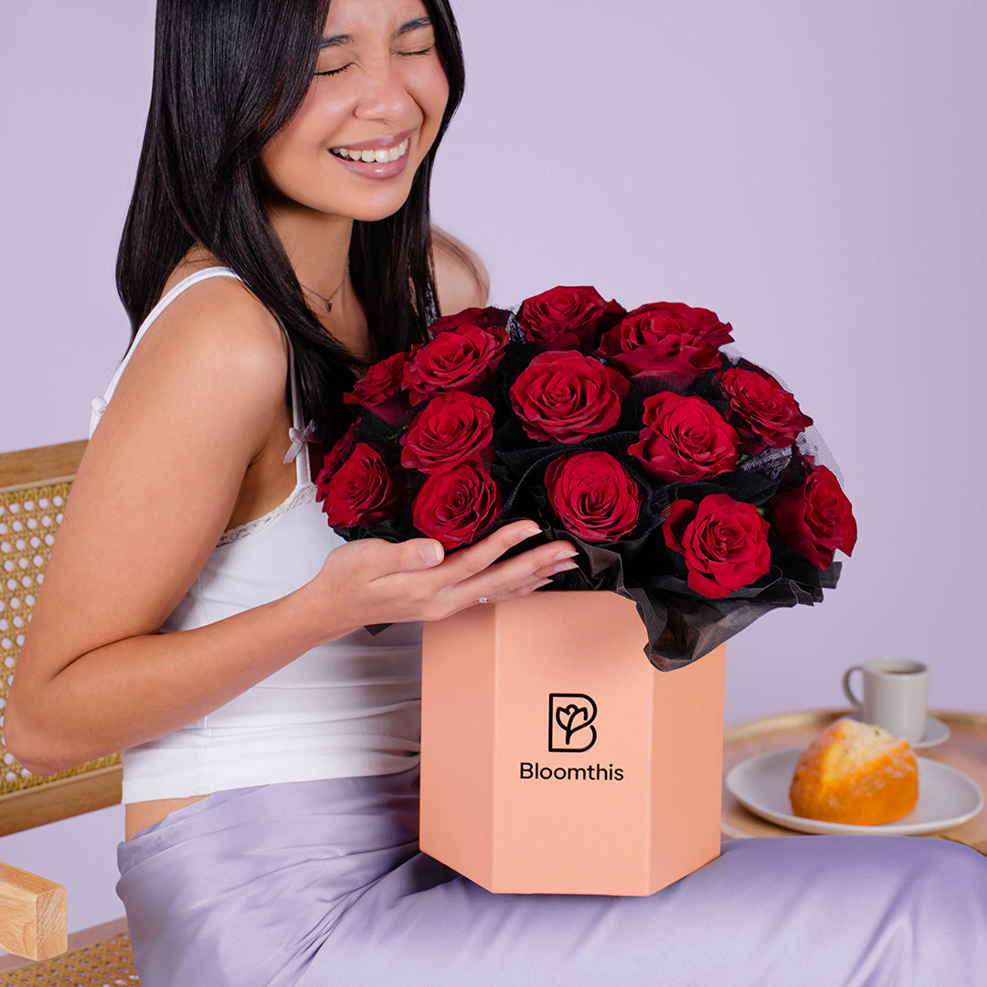 Odile Red Rose Valentine's Day Flower Box (VD)