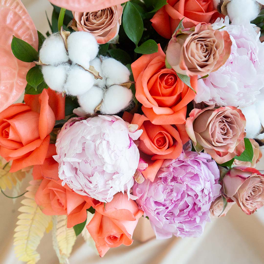 Philomena Pink Peony Flower Box