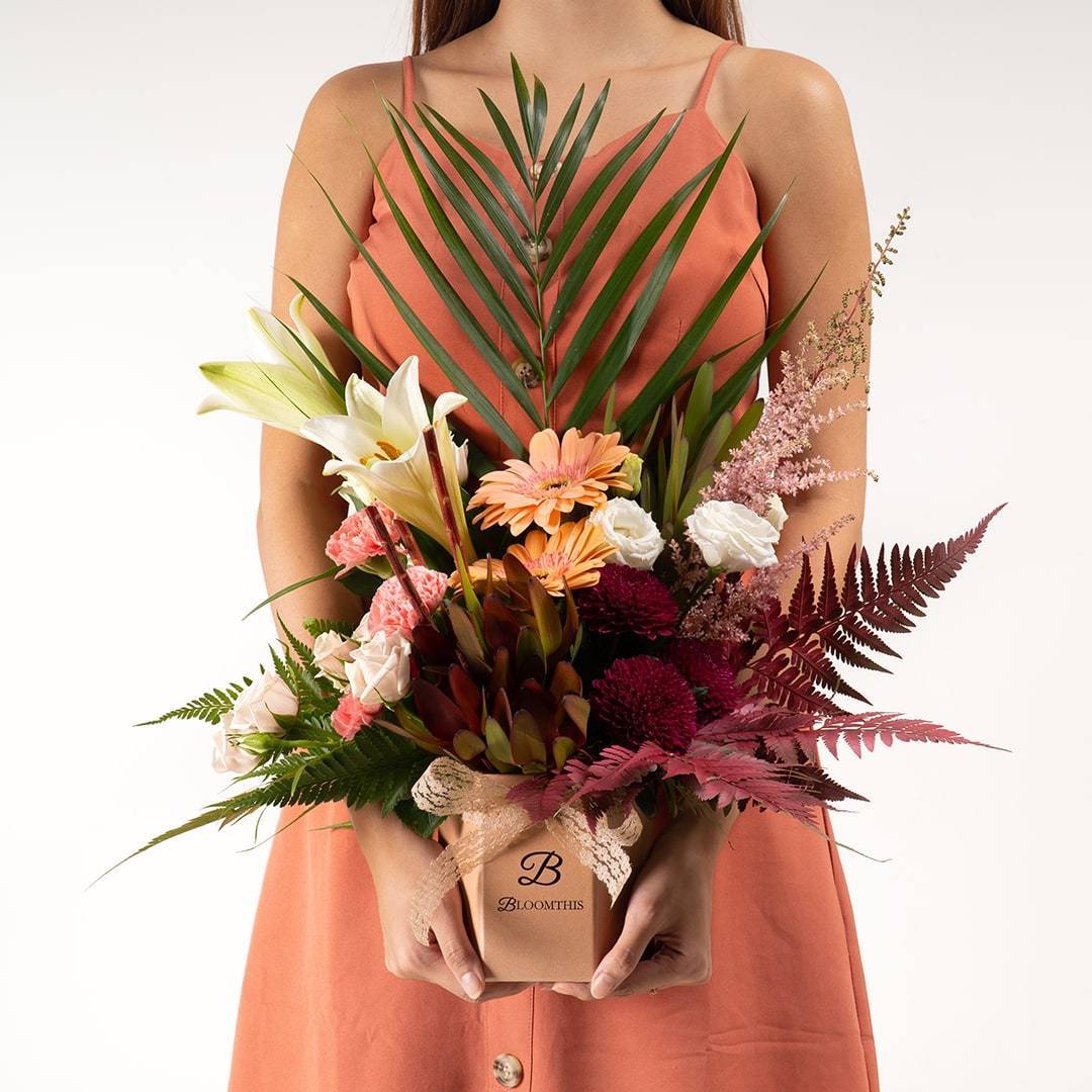 Lamira Gerbera & Lily Flower Box (MD)