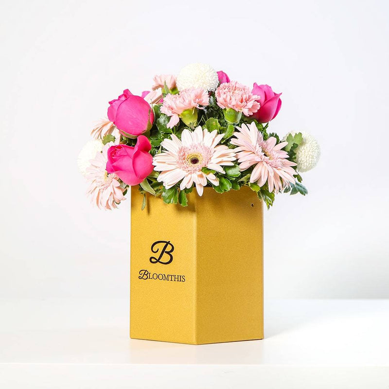 Marilyn Gerbera & Rose Flower Box (VD)