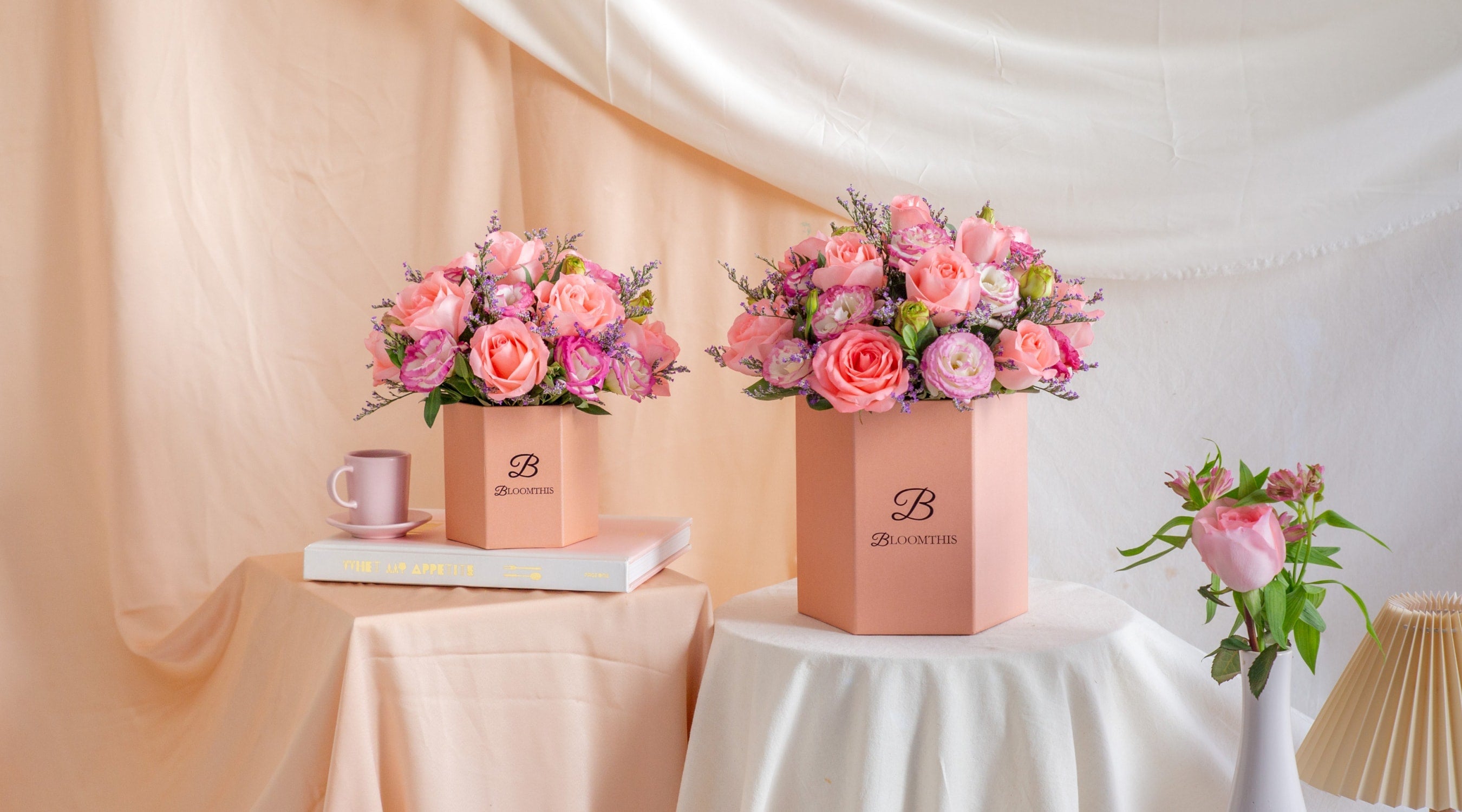 Beautiful eustoma bouquets by BloomThis