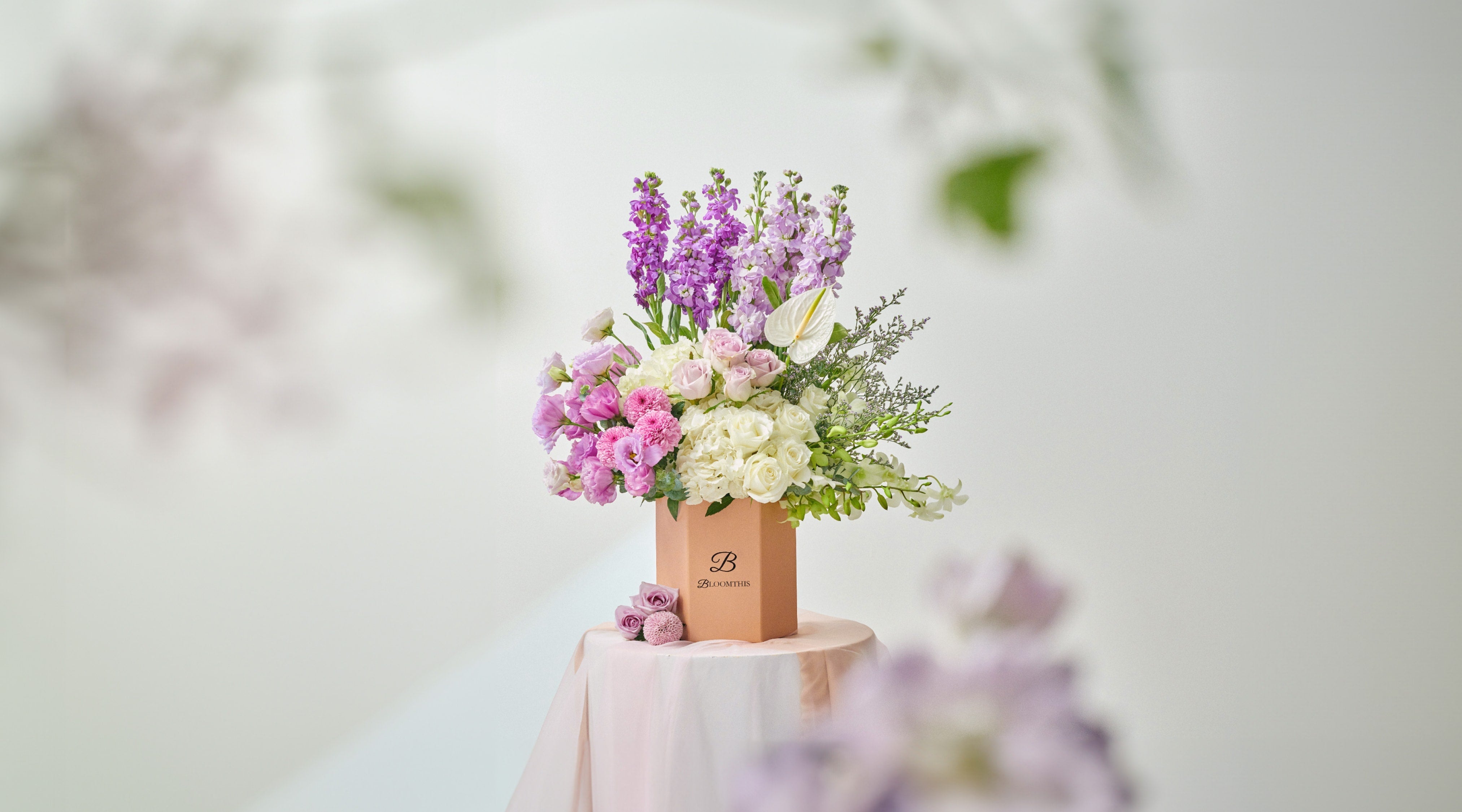 Exquisite matthiola bouquets by BloomThis