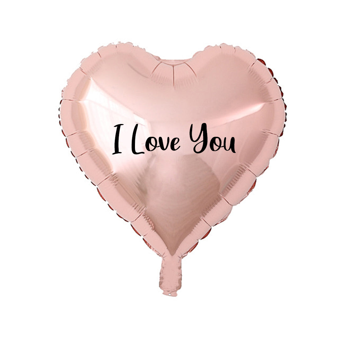 I Love You Rose Gold Heart Foil Balloon (18 in) (AO) (VD)