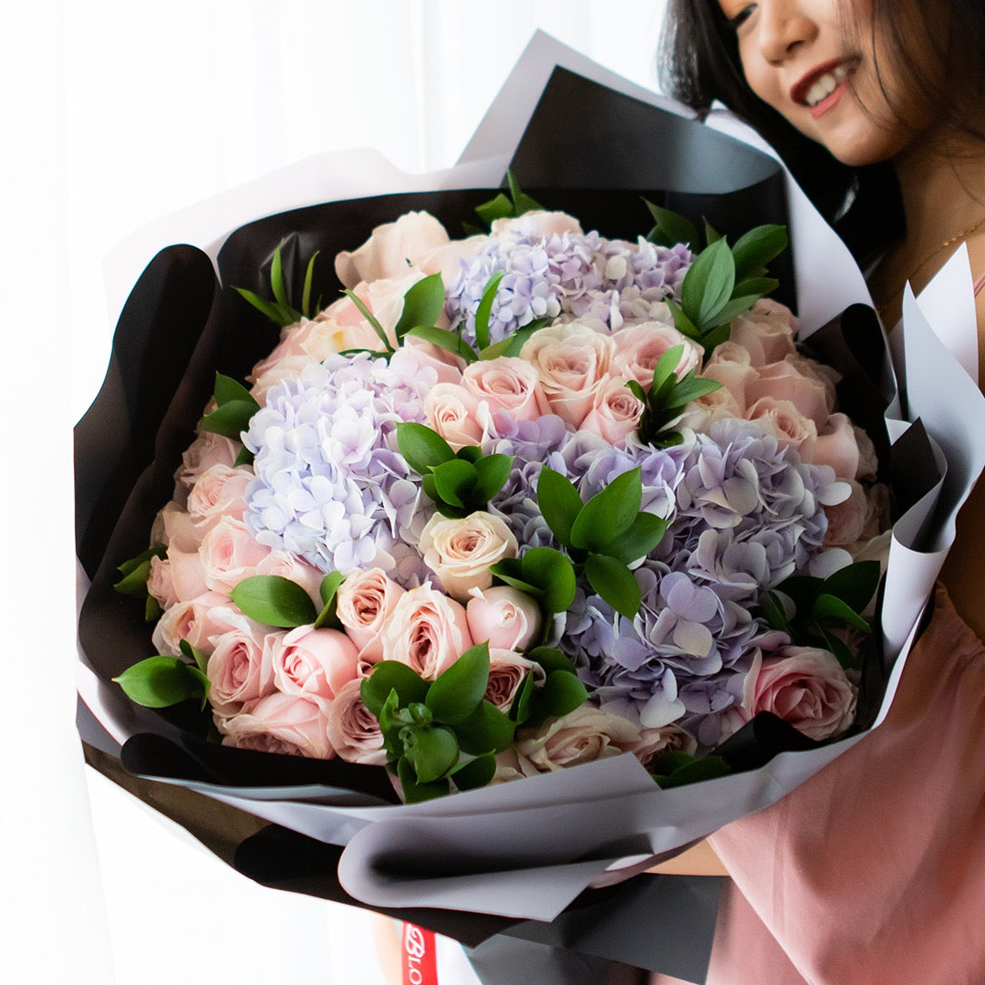 Dearest Hydrangea & Rose Bouquet
