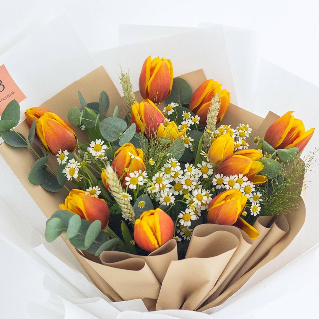 Kirsten Orange Tulip Bouquet