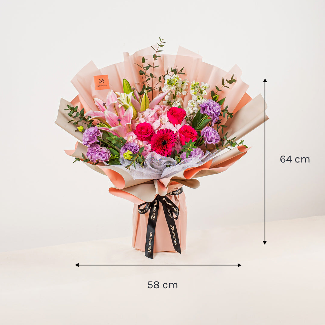 Sera Pink Lily Bouquet