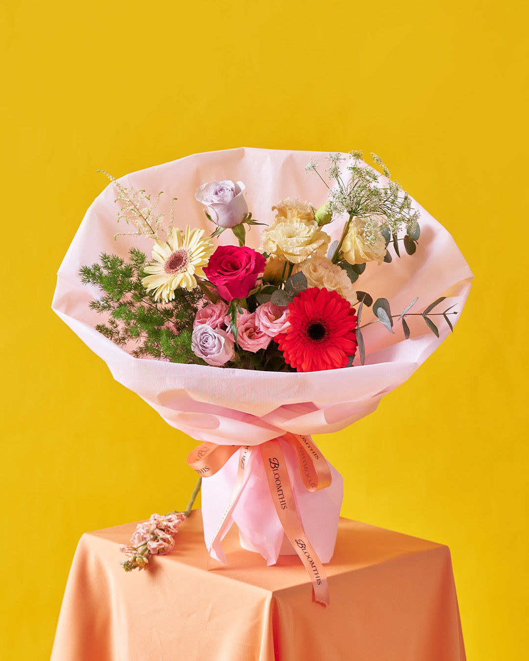 slay queen pink rose bouquet