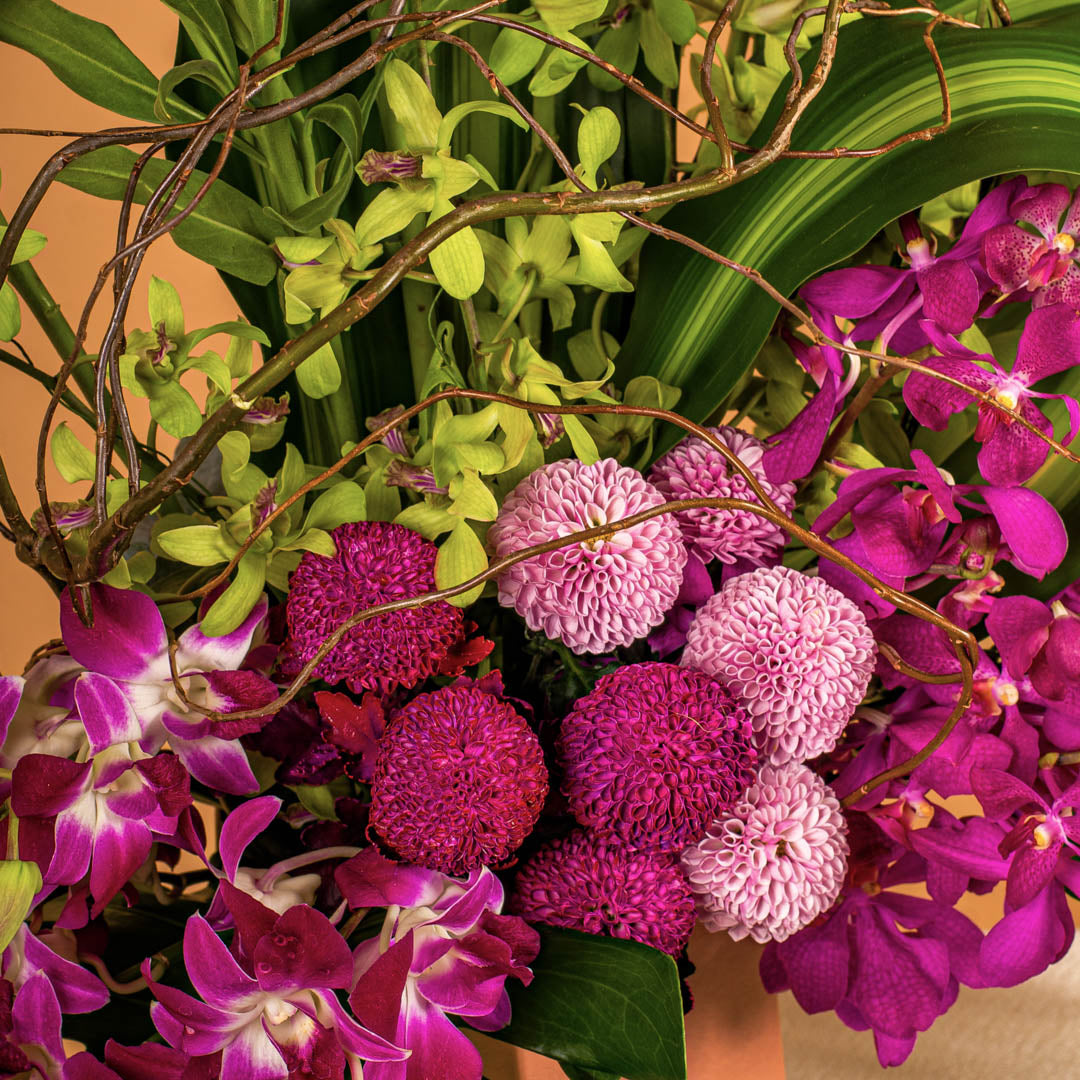 Captivating Matthiola & Orchid Flower Box