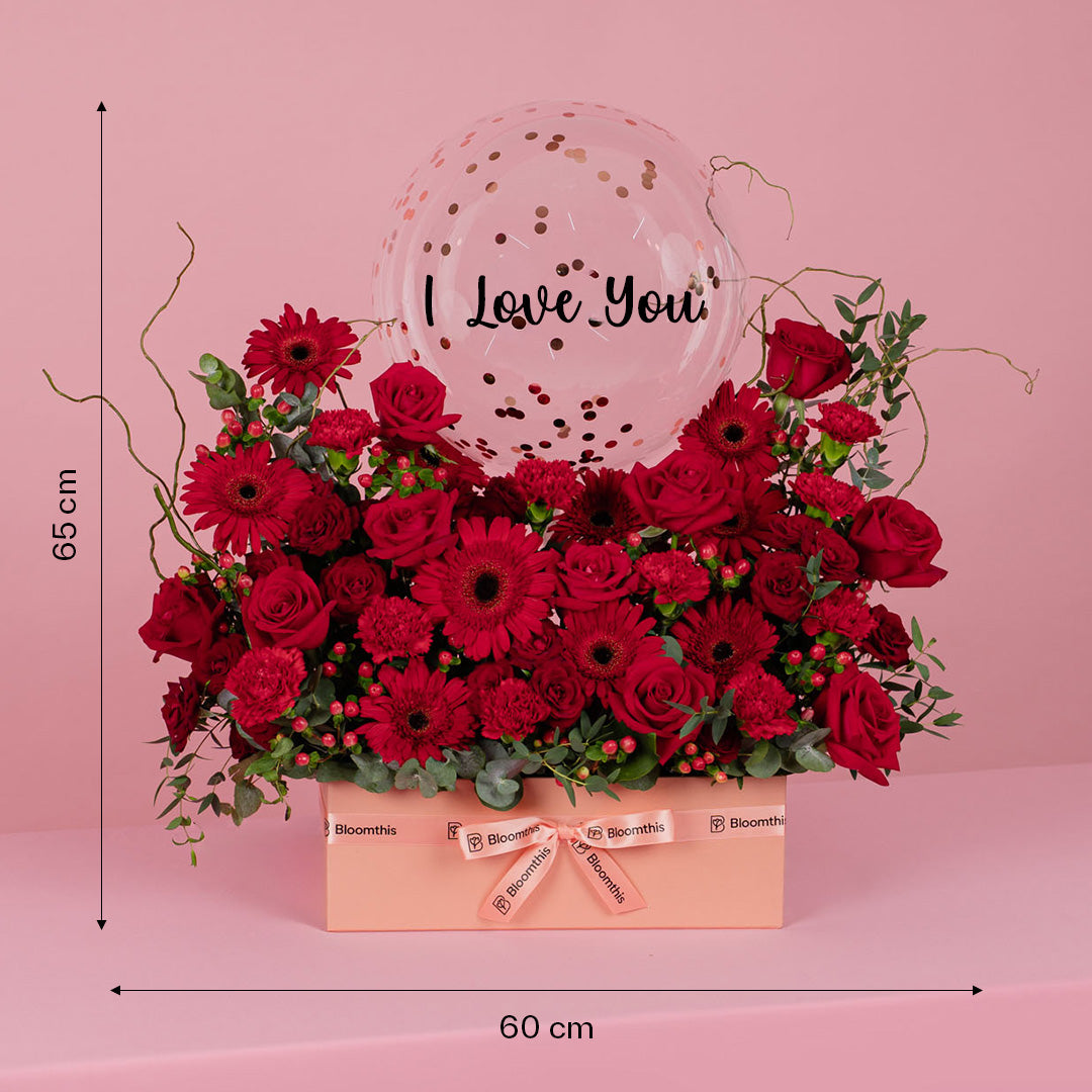 Enchant Marvellous Red Rose Flower Box