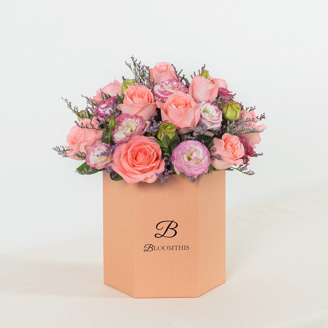 Evangeline Pink Rose Flower Box