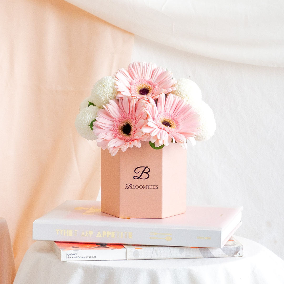 Grace Pink Gerbera Flower Box