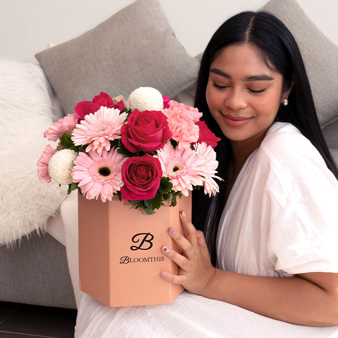 Marilyn Gerbera & Rose Flower Box