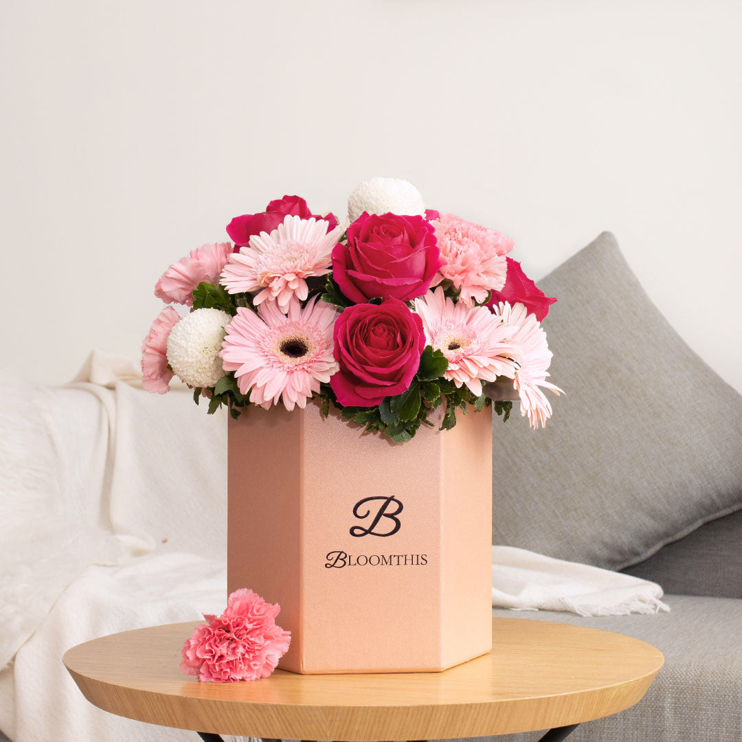 Marilyn Gerbera & Rose Flower Box