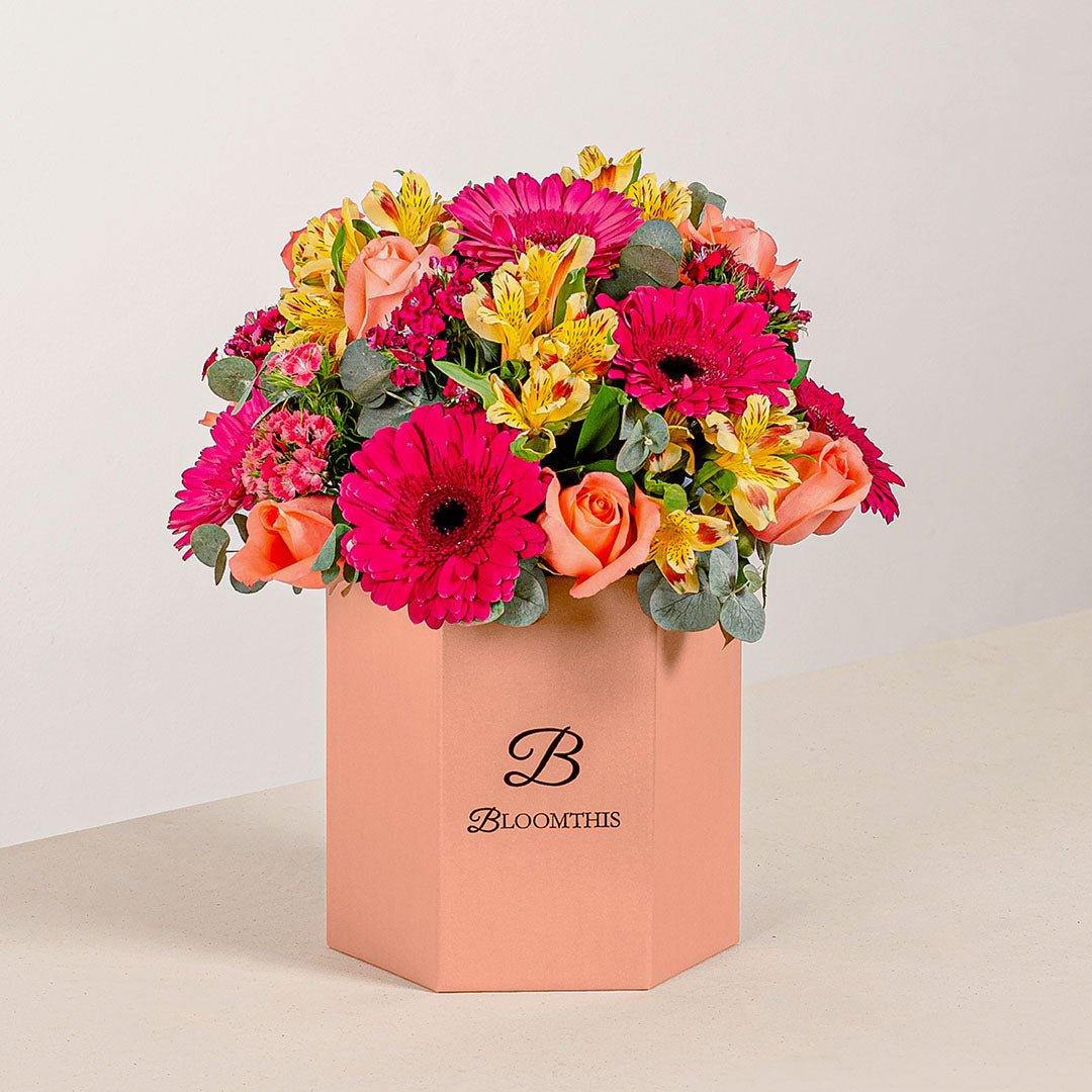 Matilda Gerbera & Rose Flower Box