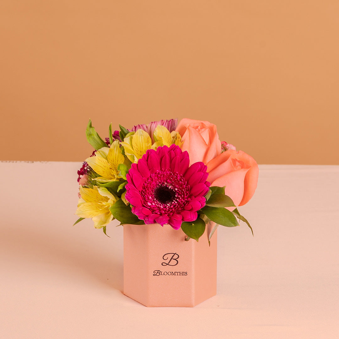 Matilda Gerbera & Rose Flower Box