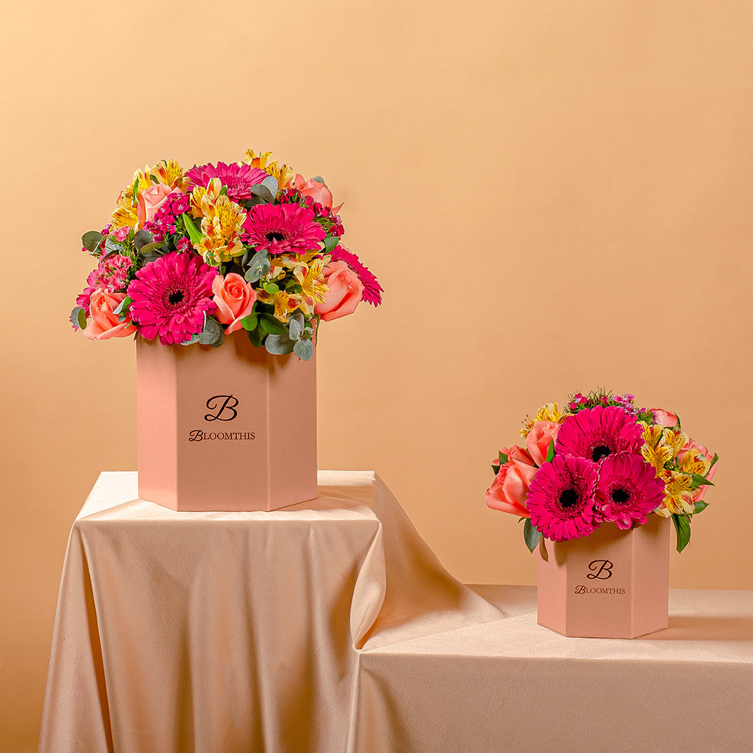 Matilda Gerbera & Rose Flower Box