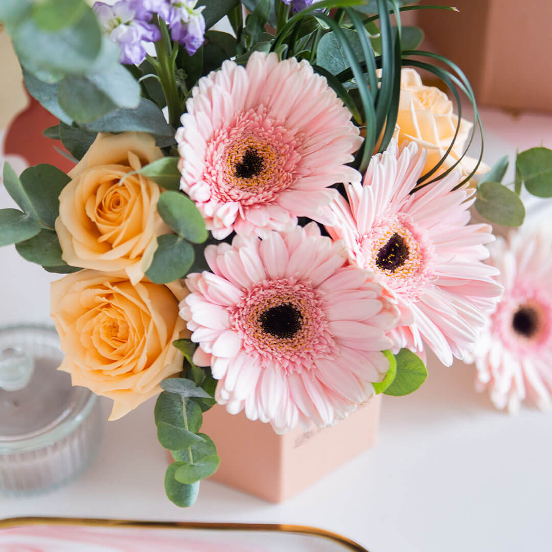 Naomi Pink Gerbera Flower Box