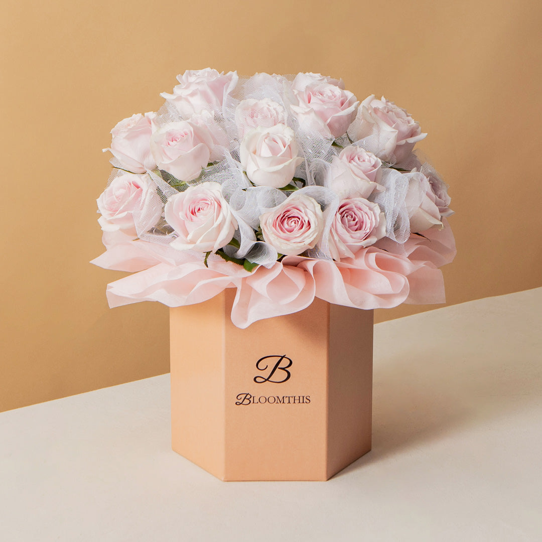 Odette Pink Rose Flower Box