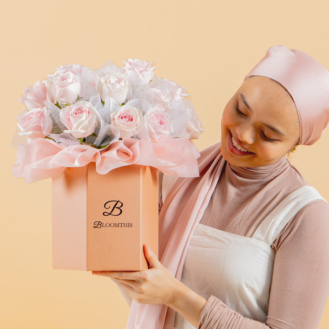 Odette Pink Rose Flower Box