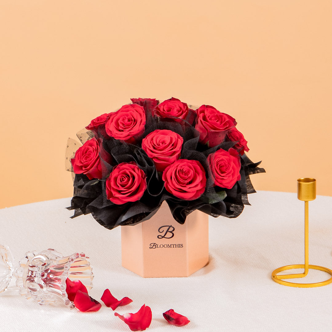 Odile Red Rose Flower Box