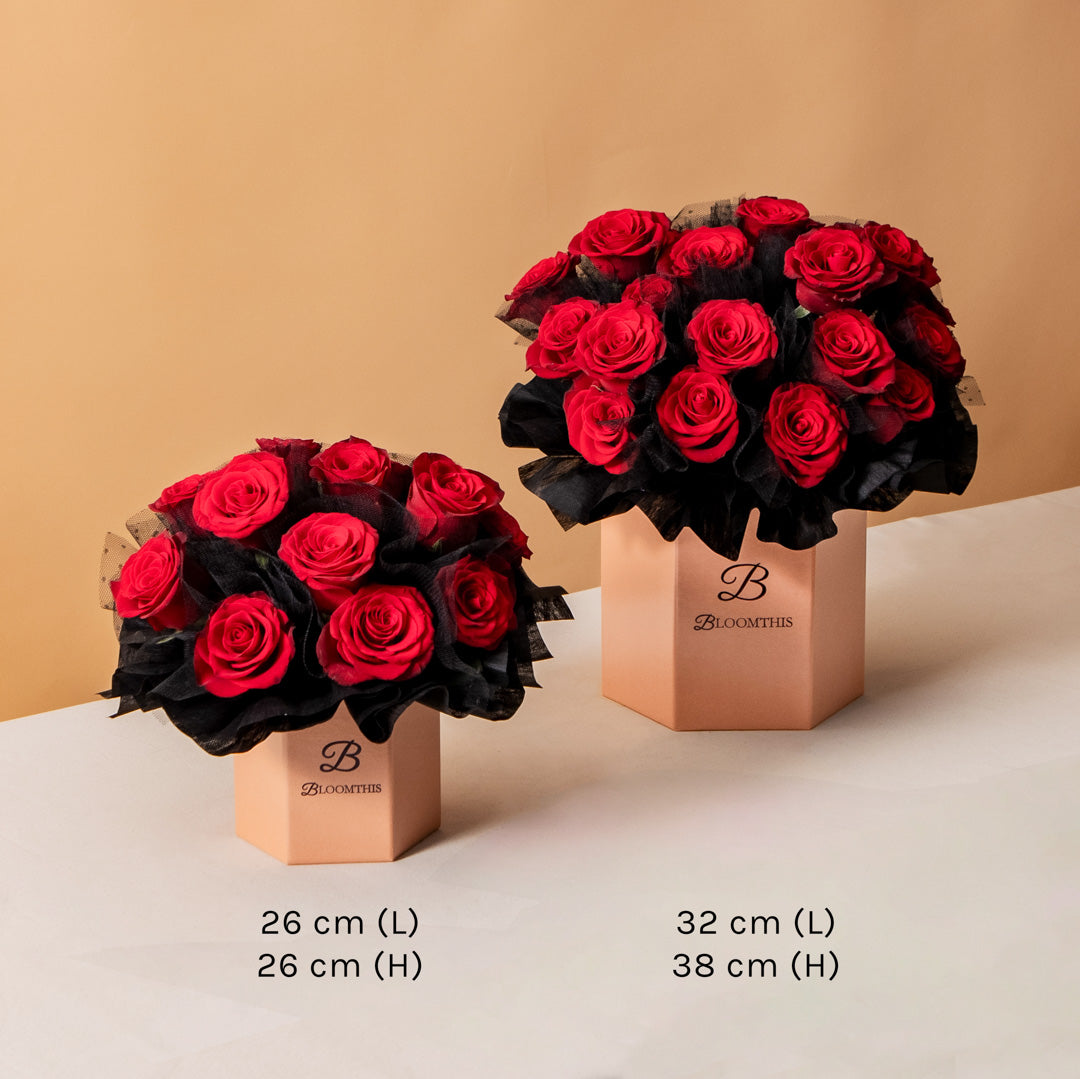 Odile Red Rose Flower Box