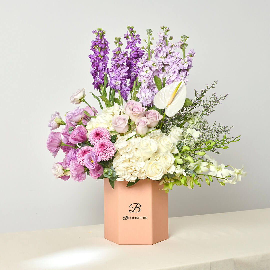 Perry Lilac Eustoma Flower Box