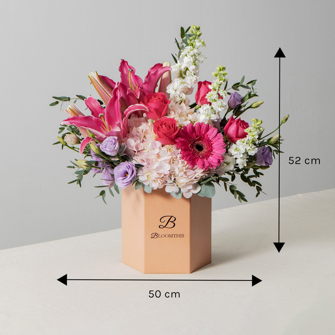 Sera Pink Lily Flower Box