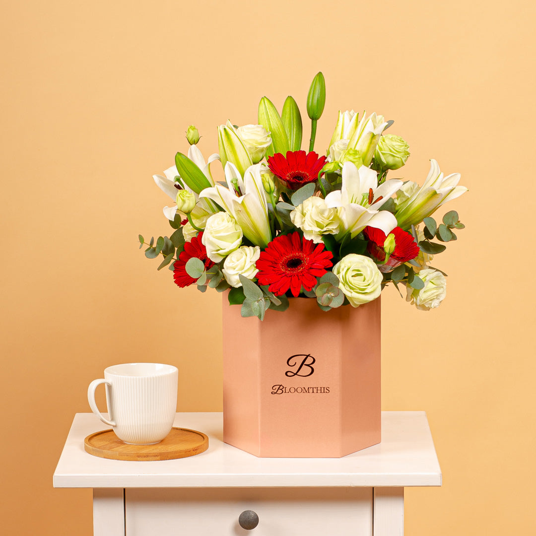 Valda Gerbera & Lily Flower Box