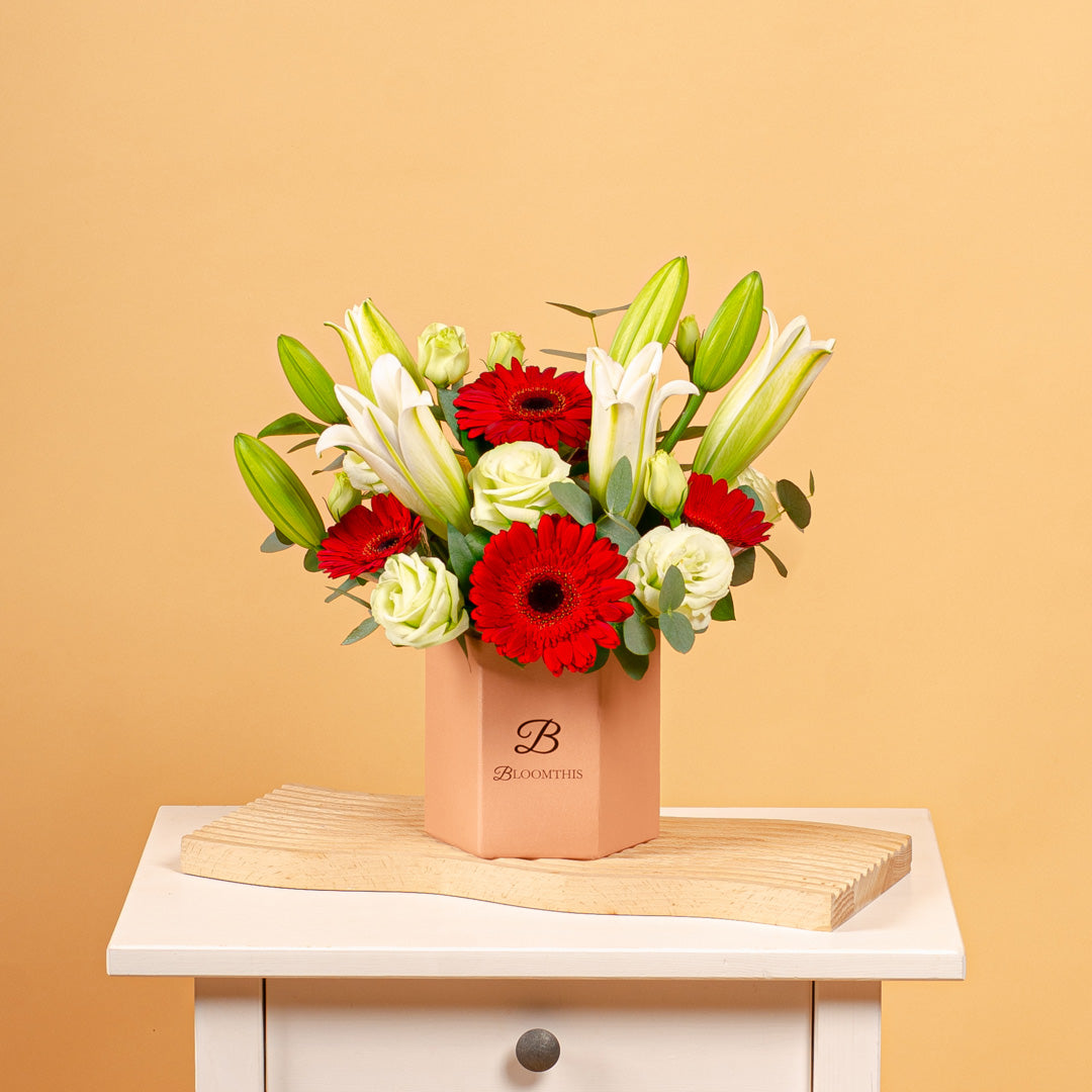 Valda Gerbera & Lily Flower Box