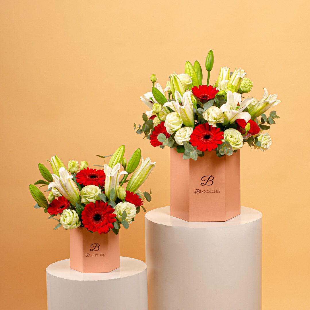 Valda Gerbera & Lily Flower Box