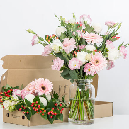Loretta Gerbera & Rose Flower Long Box (VD)