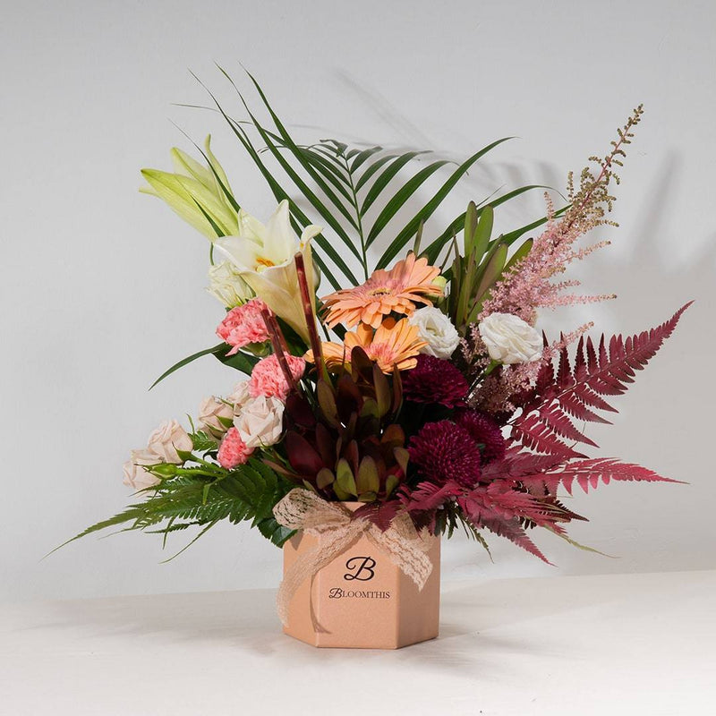 Lamira Gerbera & Lily Flower Box (MD)
