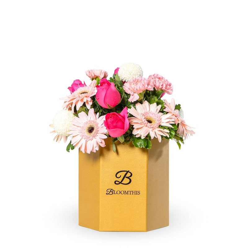 Marilyn Gerbera & Rose Flower Box (MD)