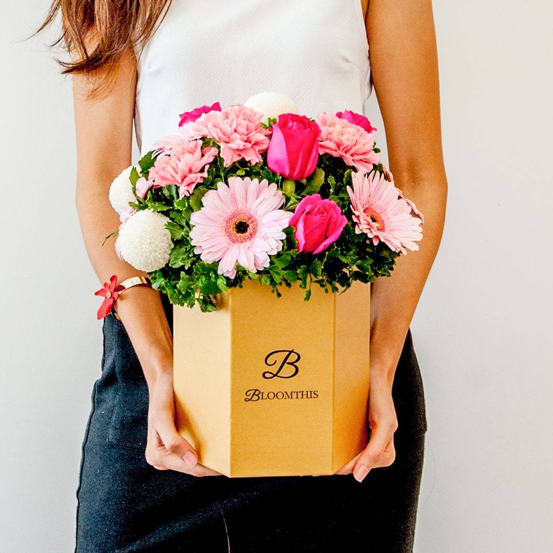 Marilyn Gerbera & Rose Flower Box (MD)