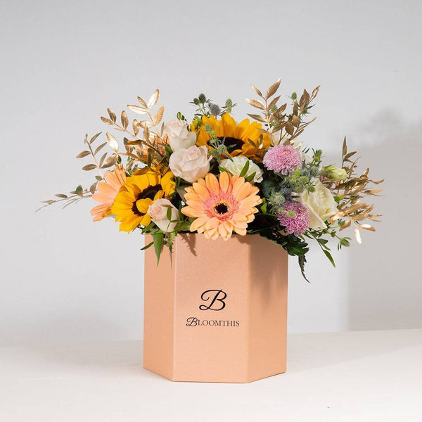 Steph Sunflower & Gerbera Flower Box (MD)