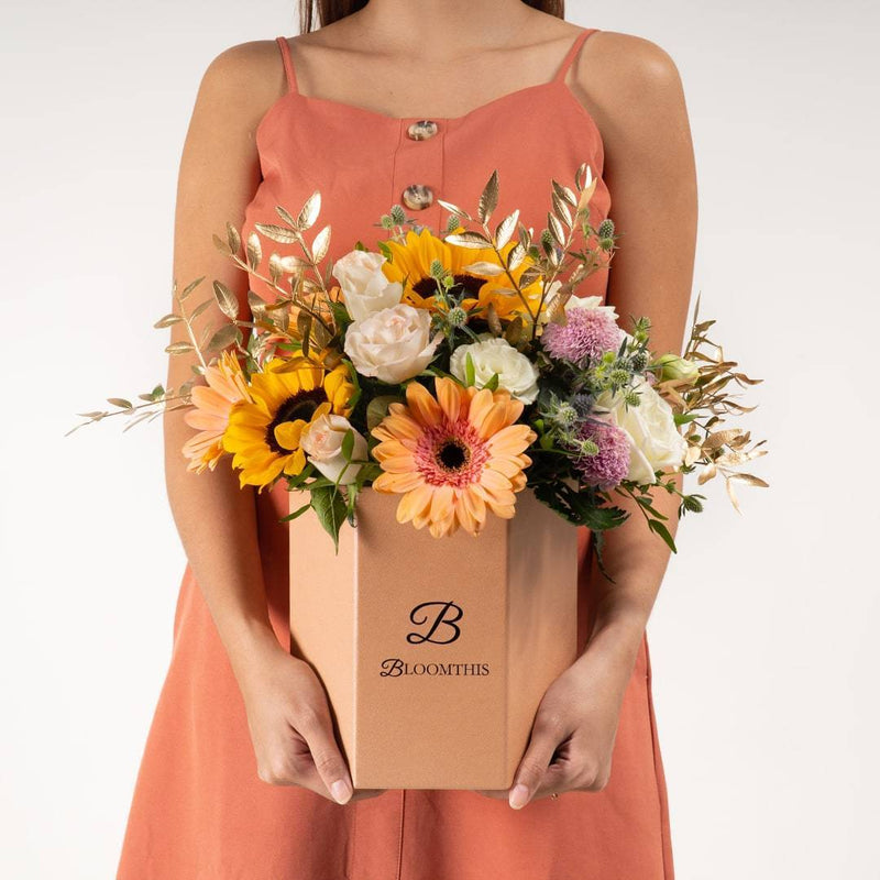 Steph Sunflower & Gerbera Flower Box (MD)