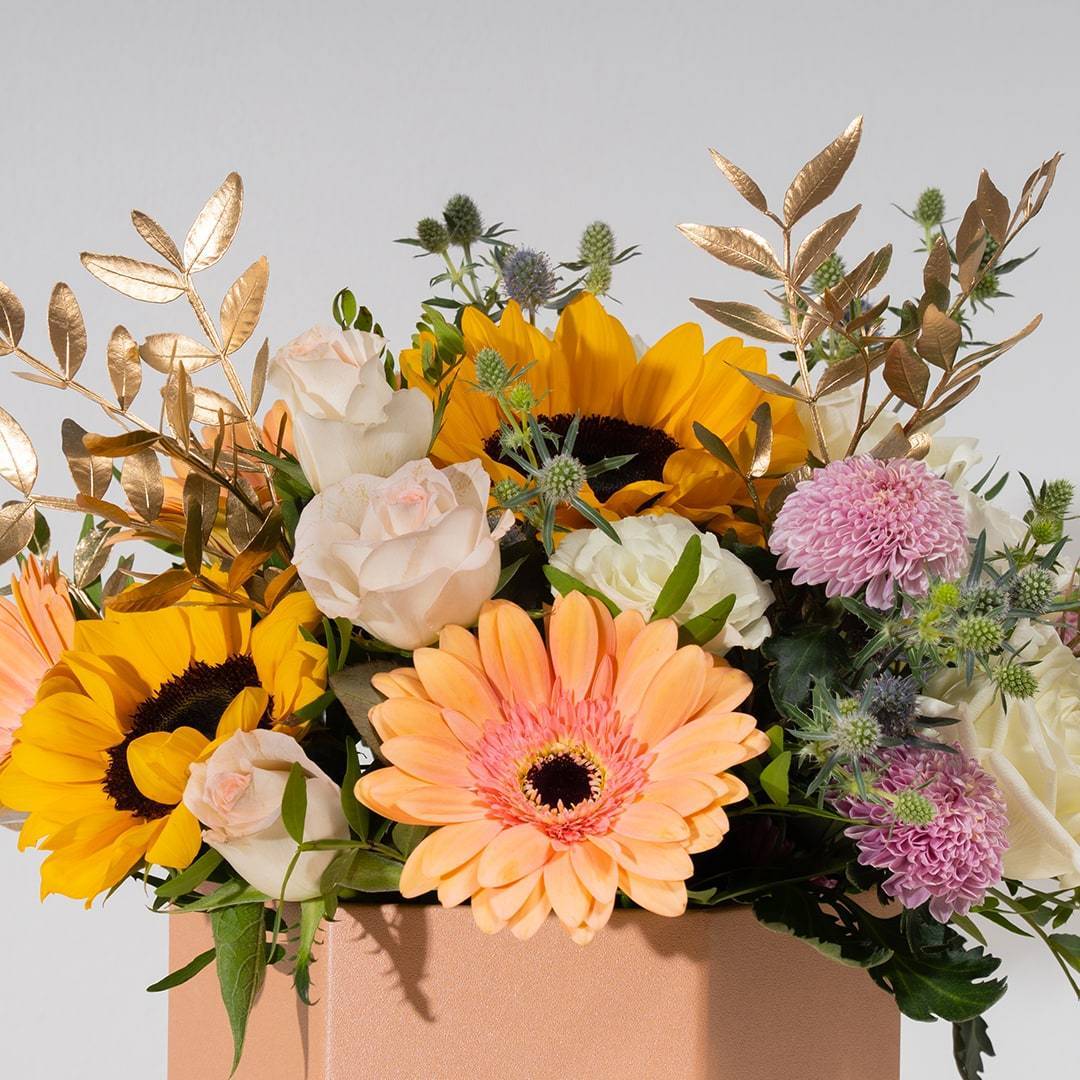 Steph Sunflower & Gerbera Flower Box (MD)